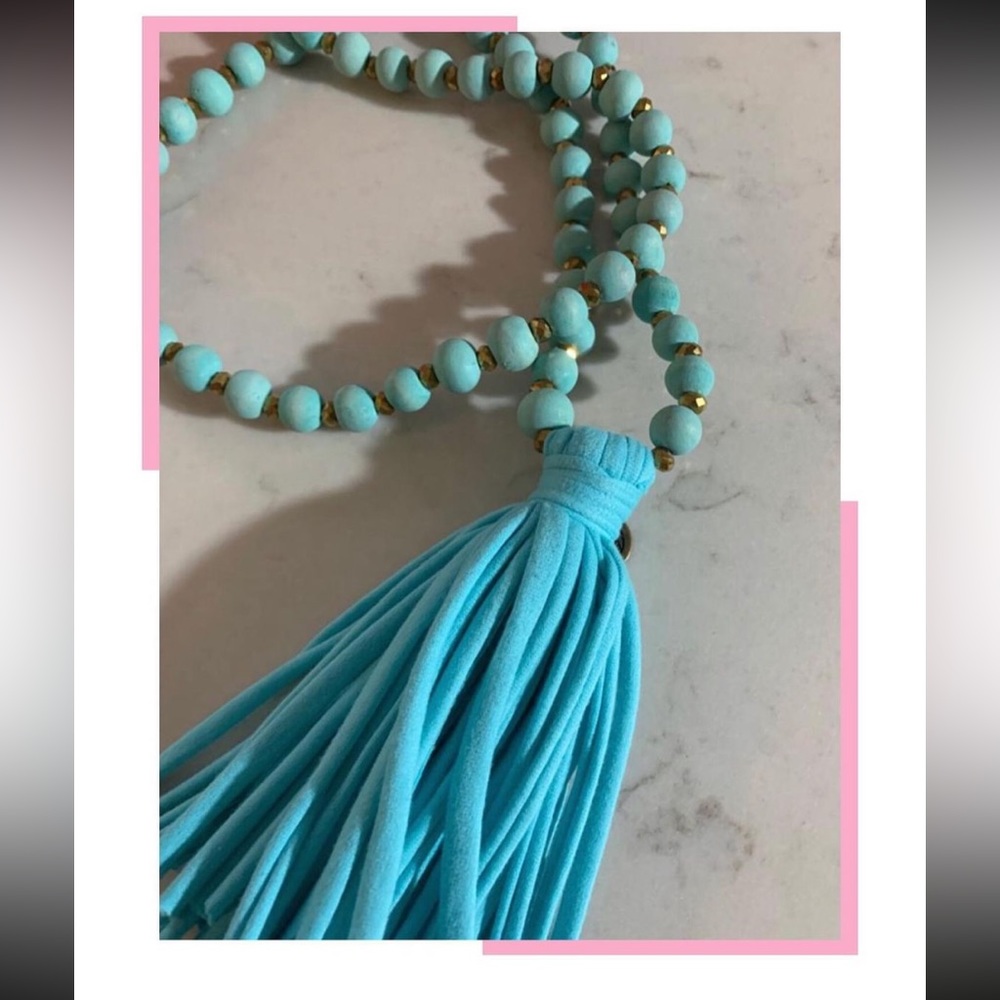 •Mare •Sole•Amore• Beaded Tassel Necklace